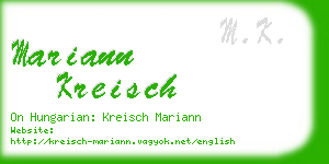 mariann kreisch business card